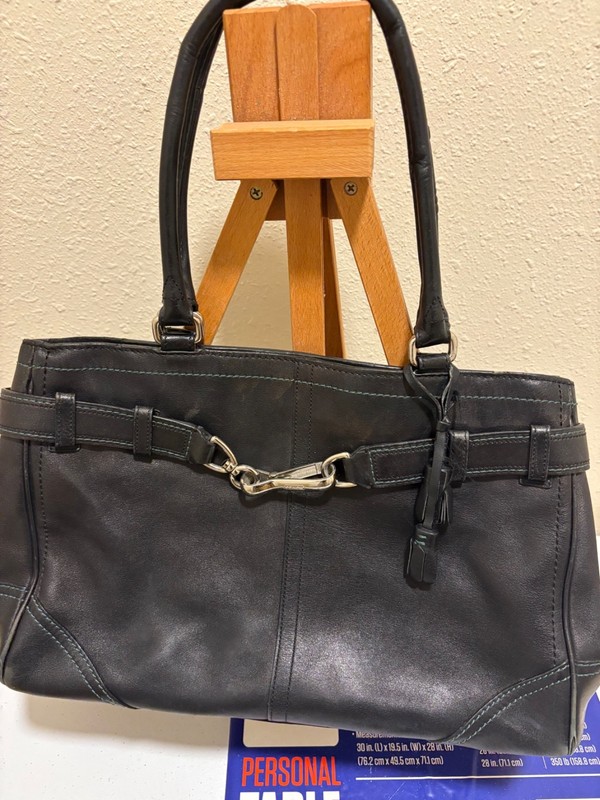 coach hampton leather satchel classic design often referred to as carryall