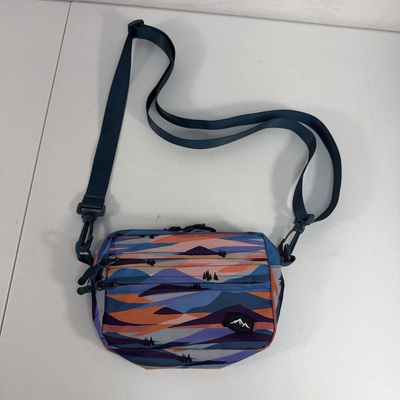 Faire Alpenglow Crossbody Bag Water Repellent Festival Fair Travel Landscape gallery