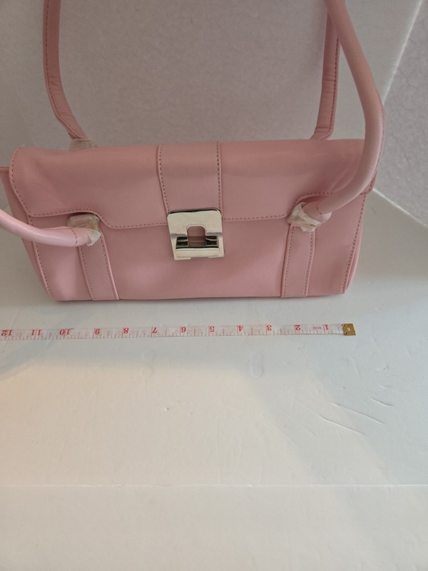Small Light Pink Purse With Silver Hardware gallery