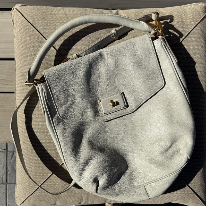 Marc Jacobs Les Zeppelin Top Handle Crossbody Bag Eggshell Soft White