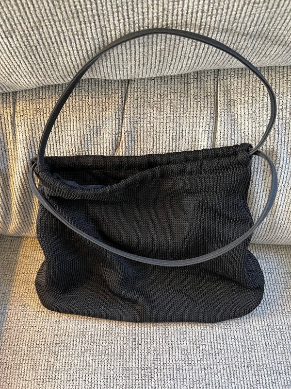 The Sak Hobo Shoulder Bag, 12″ Wide x 10″ Tall, Black Crochet, EUC