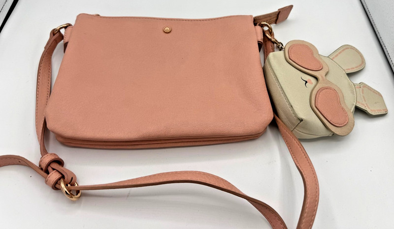 LC Lauren Conrad Women’s Mellow Rose Faux Leather Candide Crossbody Bag Purse