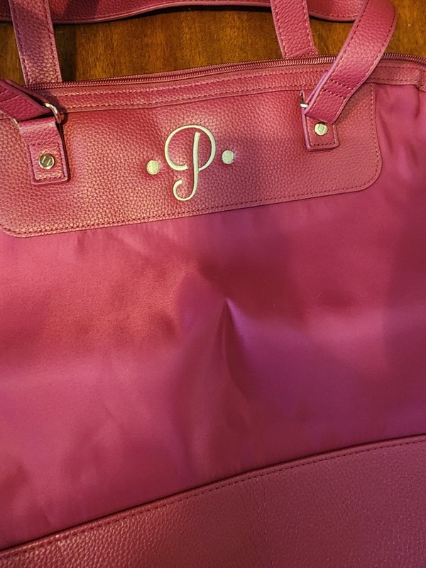 Jewell by Thirty One Fashion Editor Tote Bag Plum/Wine Colored gallery