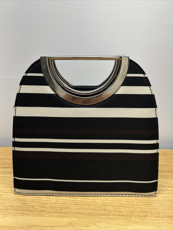 Black ,Brown And Cream Purse 👜 With Silver Handles gallery