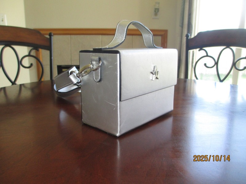 2021 Jeffree Star Iconic Razor Blade Purse Silver Metallic Boxy Crossbody