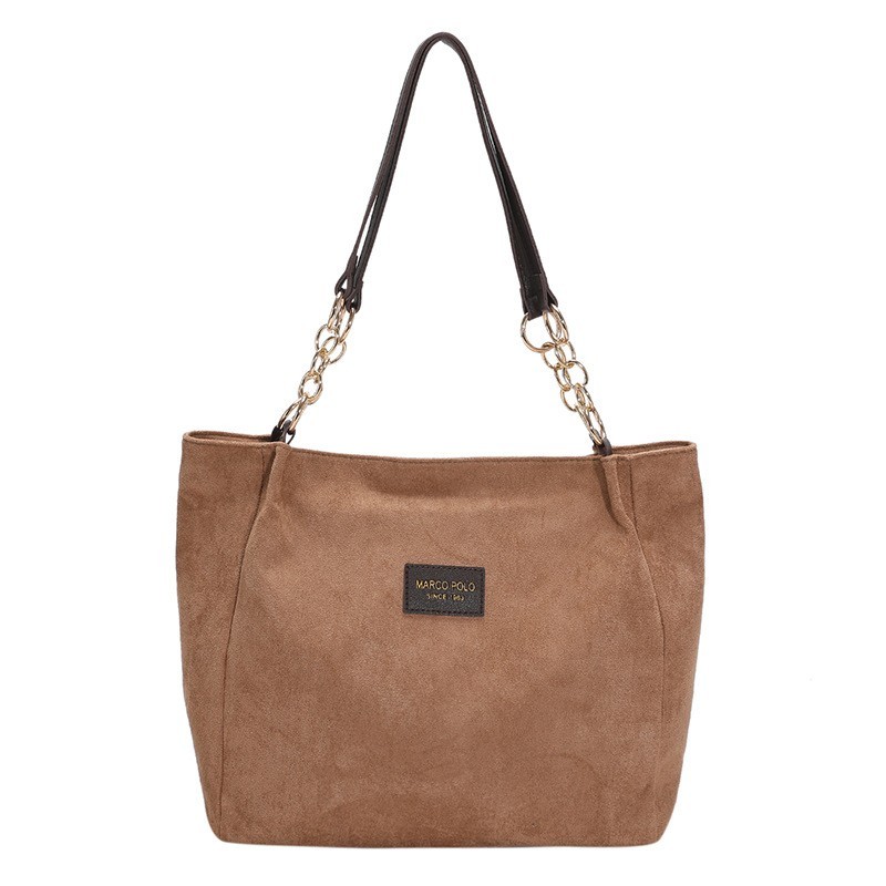 Casual Suede Large Capacity Bag For Women Travel Simple Shoulder Bag Tote Bag gallery