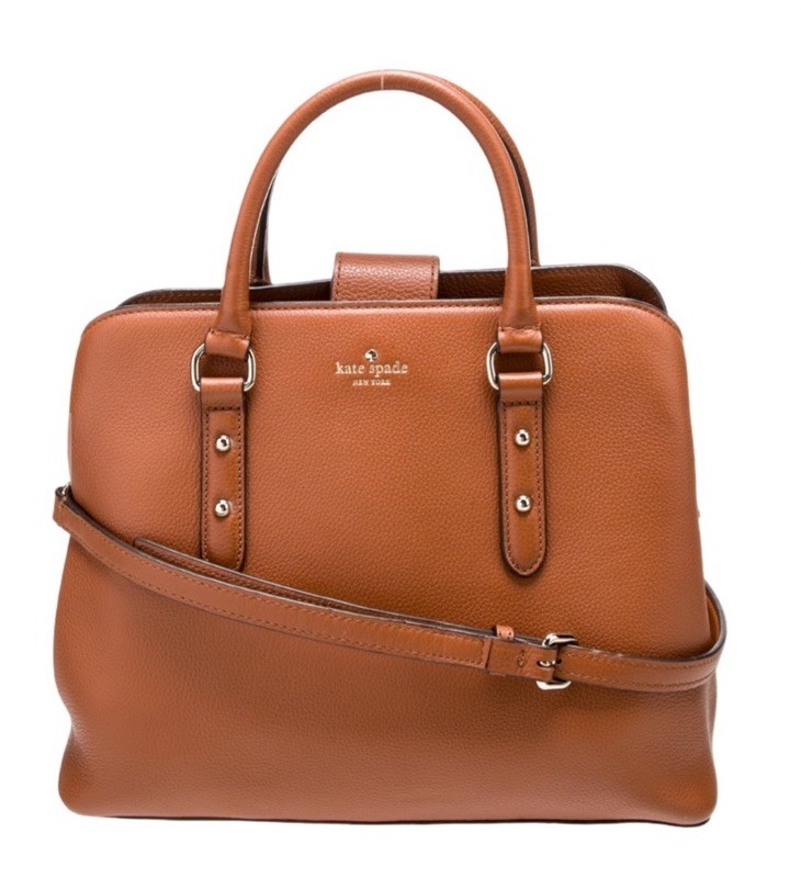 Kate Spade New York Larchmont Avenue Evangelie Satchel Tan Pebbled Leather gallery