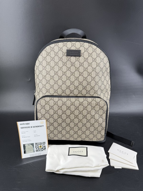 Gucci GG Supreme Eden Backpack Daypack 429020 Beige Black