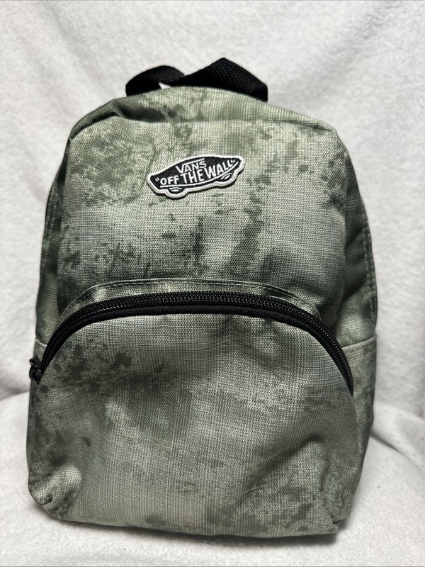 Vans Mini Backpack Green Black Gently Used Minor Staining On Inside See Photos