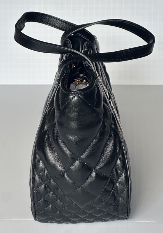 Versace Greca Small Quilted Goddess Calf Leather Black Tote Bag 1009438 IT NWT gallery