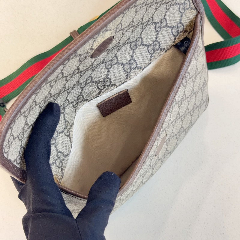 Authentic Gucci GG Supreme Canvas Tiger Head Belt Bag GG Supreme Canvas Belt gallery