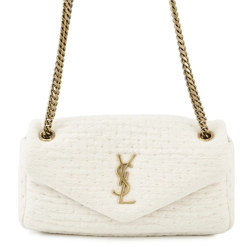 Saint Laurent Paris Chain Shoulder Bag Calypso White