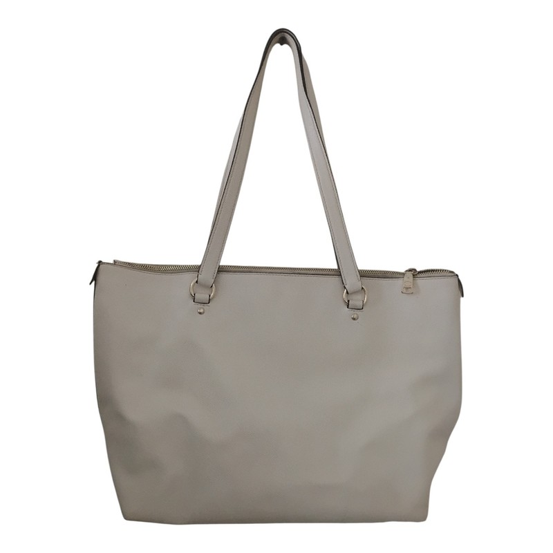Coach Gallery East West Medium Tan White Shoulder Bag Pebbled Leather gallery