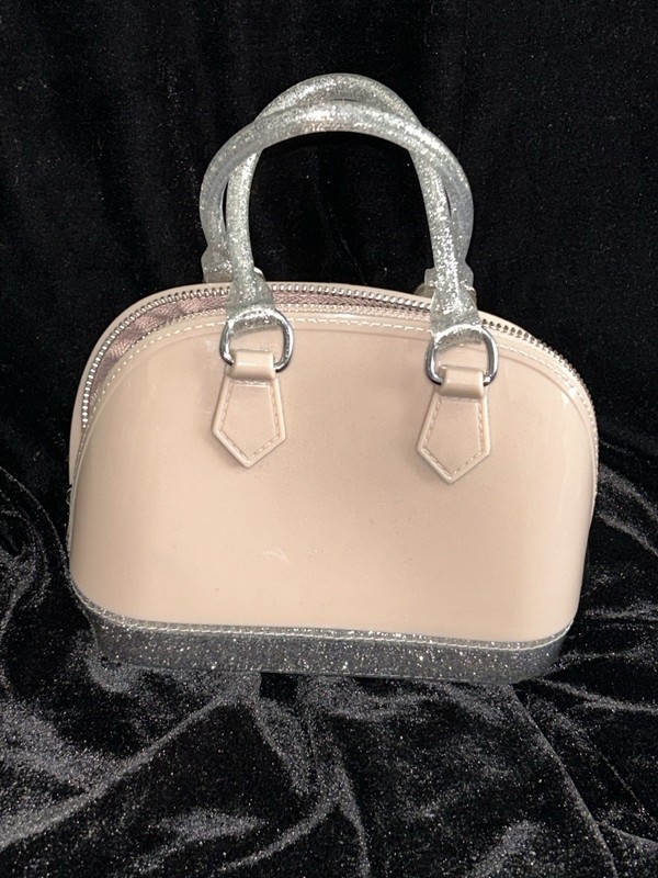 Purse Silver Glitter Double Zip Top Handle Y2K Pink Jelly Handbag Mini gallery