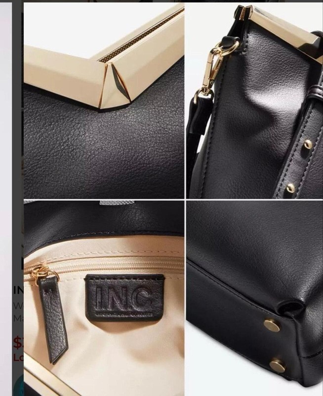 Women's INC Black Gold-Tone Crossbody Bag One Size gallery