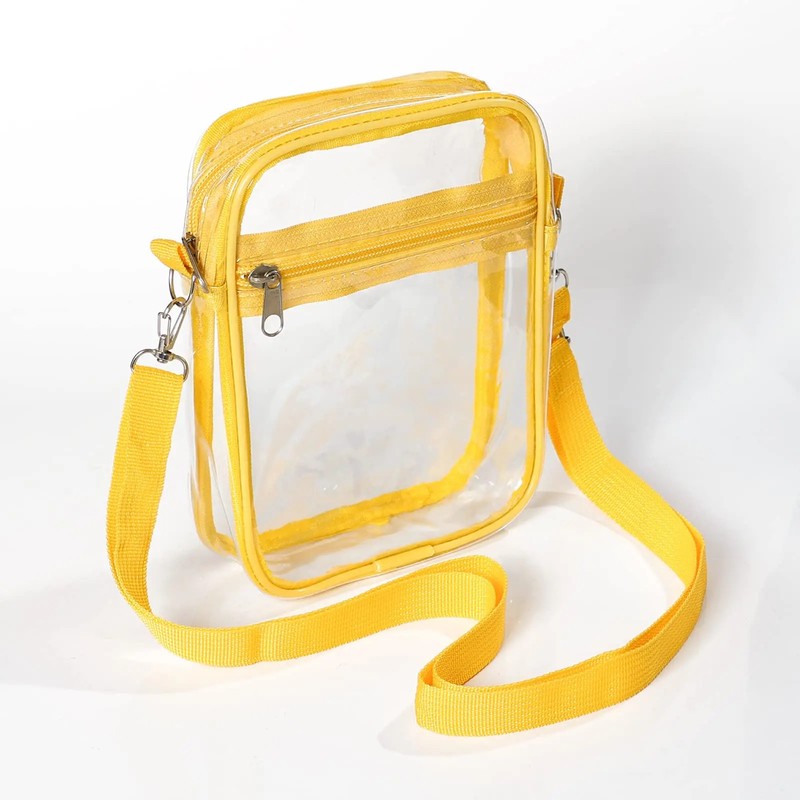 Clear PVC Stadium Bag Women Transparent Crossbody Concert Shoulder Purse