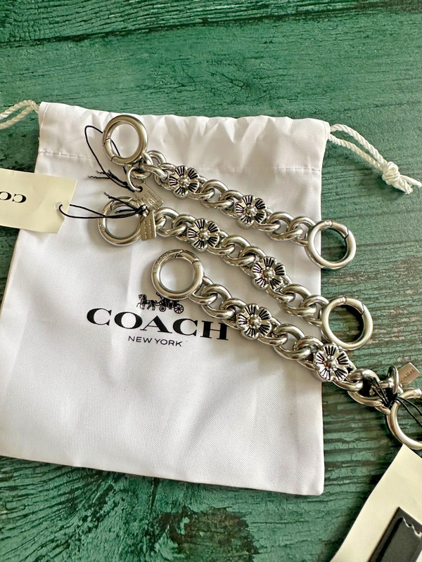BN coach CC119 tea rose starp extender silver