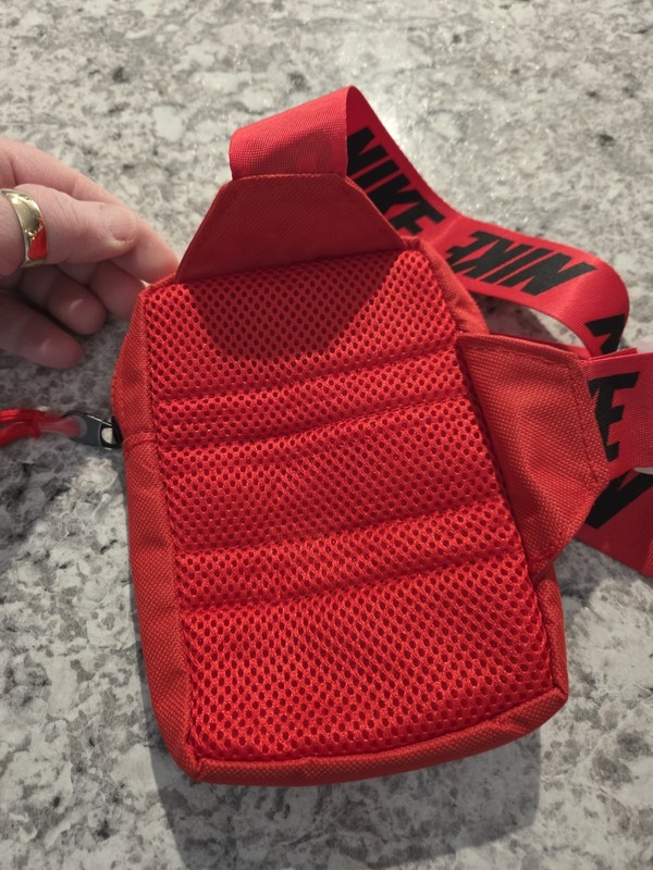 NWT Nike Red Mini Adjustable Sling Crossbody Shoulder Bag 5x7 gallery