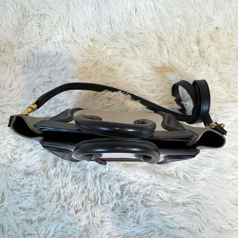CELINE Luggage Nano Shopper Tricolor 2WAY Shoulder Bag Leather Multicolor used gallery