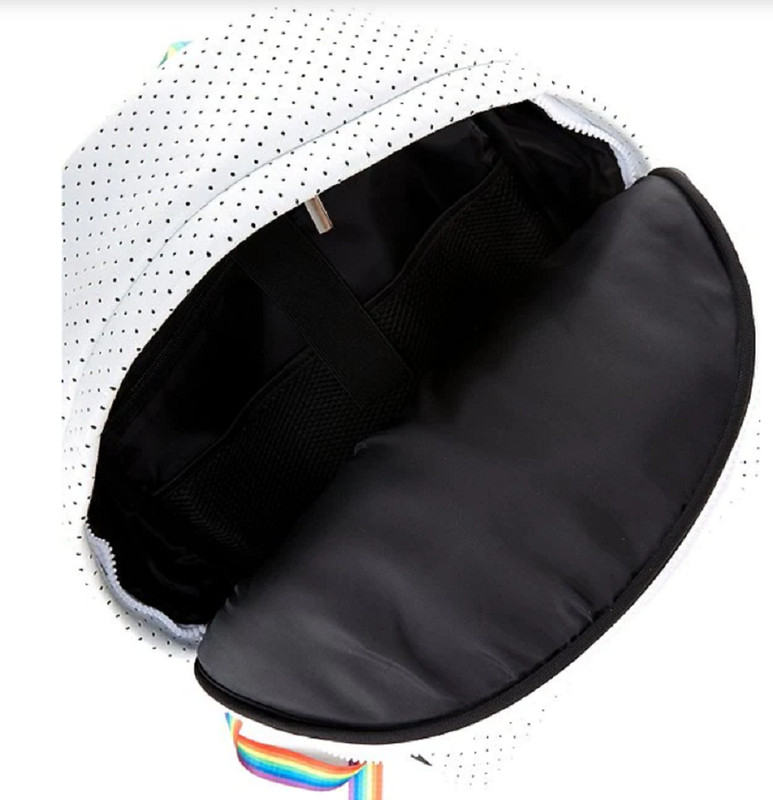 Parker & Hyde Rainbow Stripe Neoprene Backpack Black NWT gallery