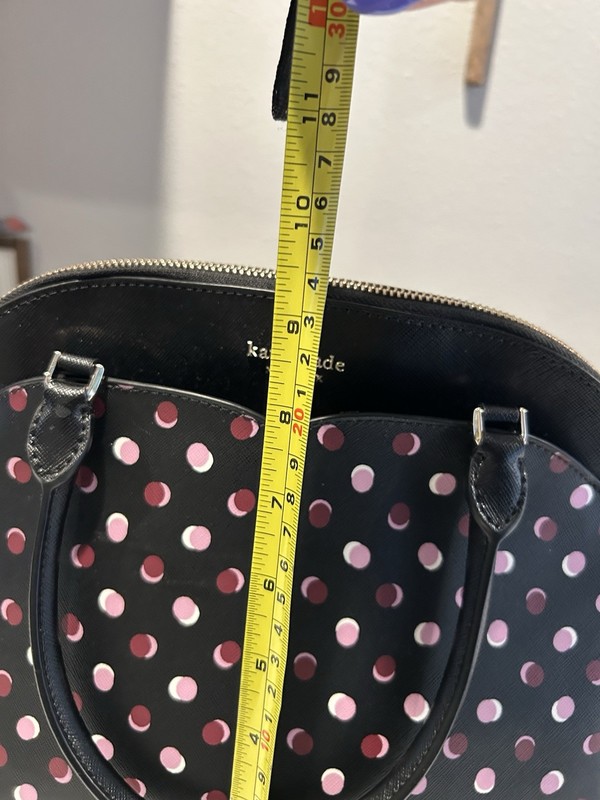 Kate Spade New York Polka Dot Satchel Top Handle Bag Black Pink Burgundy White gallery