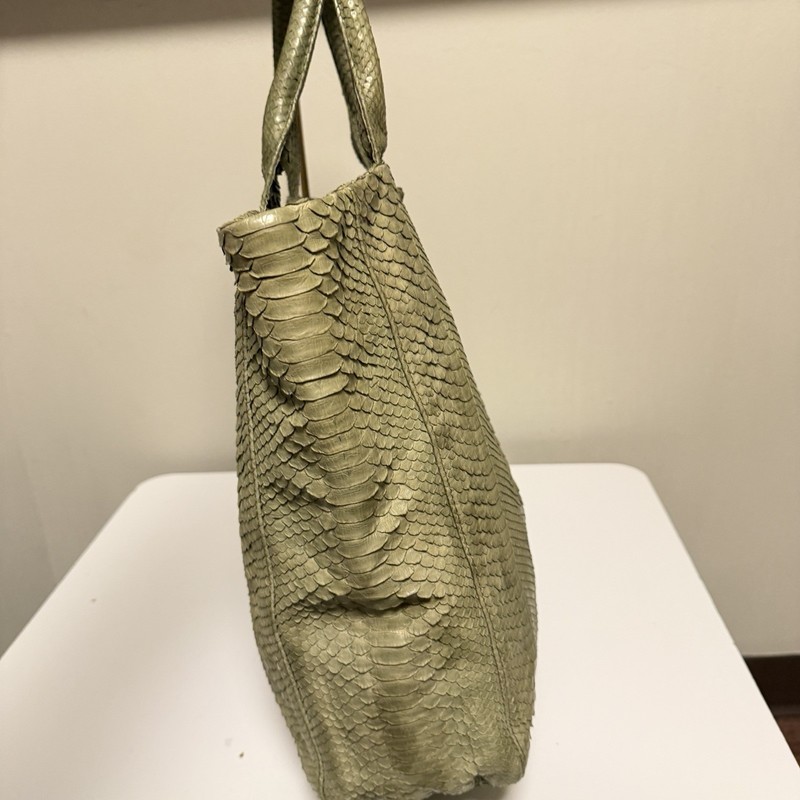 ANTIK BATIK SNAKESKIN Green TOTE Bag gallery