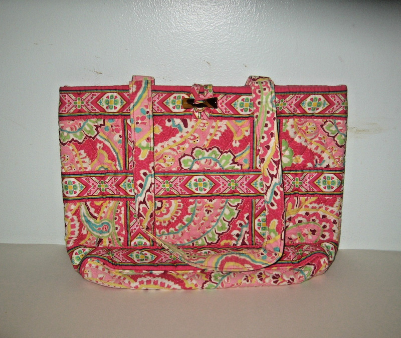 Vera Bradley Capri Melon Tic Tac Tote Handbag Purse Shoulder Bag Retired