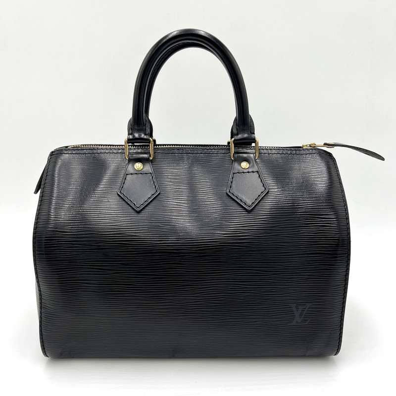 LOUIS VUITTON Speedy 25 Epi Leather Handbag M59032 Black Authentic Used #VI1902