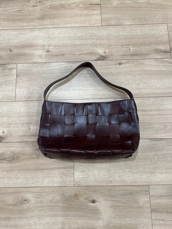 Beaulares Marrone Woven Leather Bag Reddish Brown