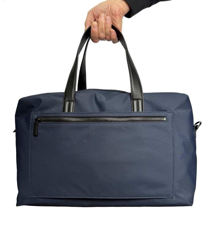 AWAY Everywhere Bag Blue Nylon Double Top Handles Removable Shoulder Strap 16"L gallery