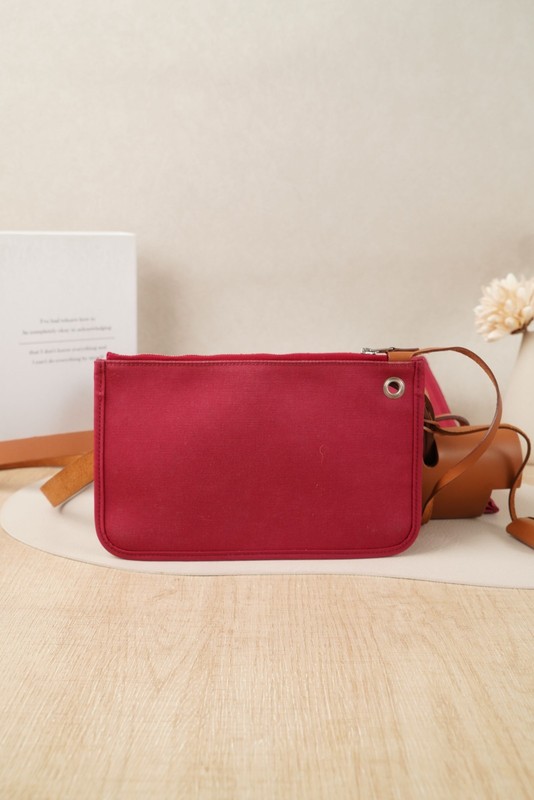 Hermes Herbag Zip 31 Burgundy Canvas Leather P Stamp Lock Keys Clochette Pouch gallery