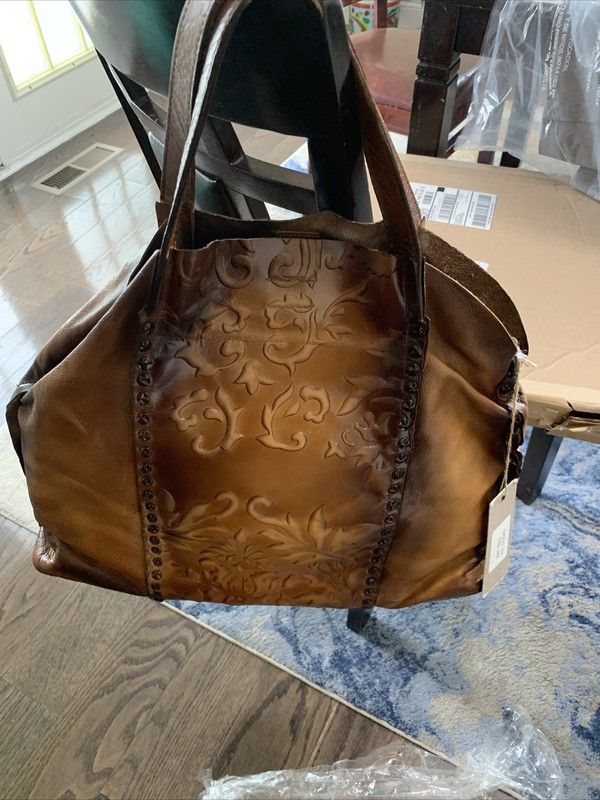 Civico 93 Leather satchel made in Italy of Tuscan leather new with tags