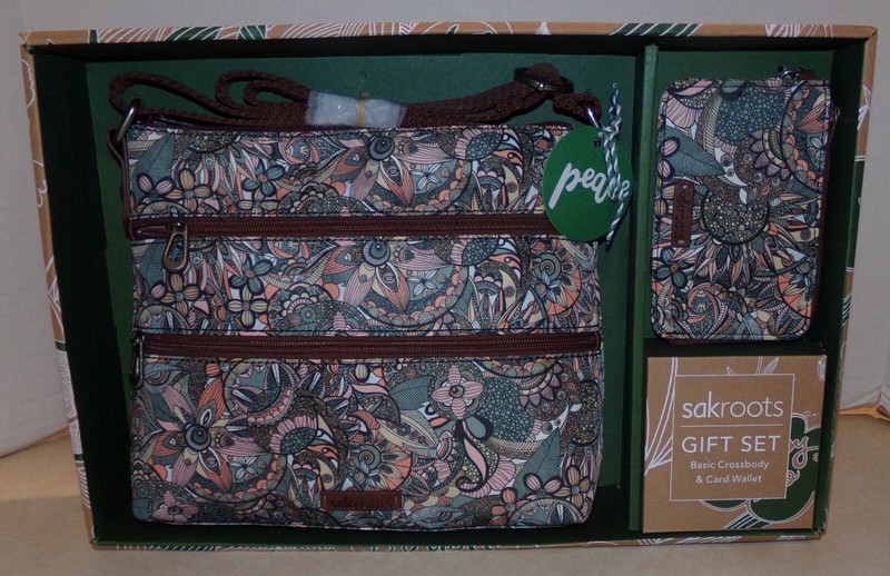 Sakroots Gift Set Basic Crossbody & Card Wallet Sienna Spirit Desert Repreve NEW