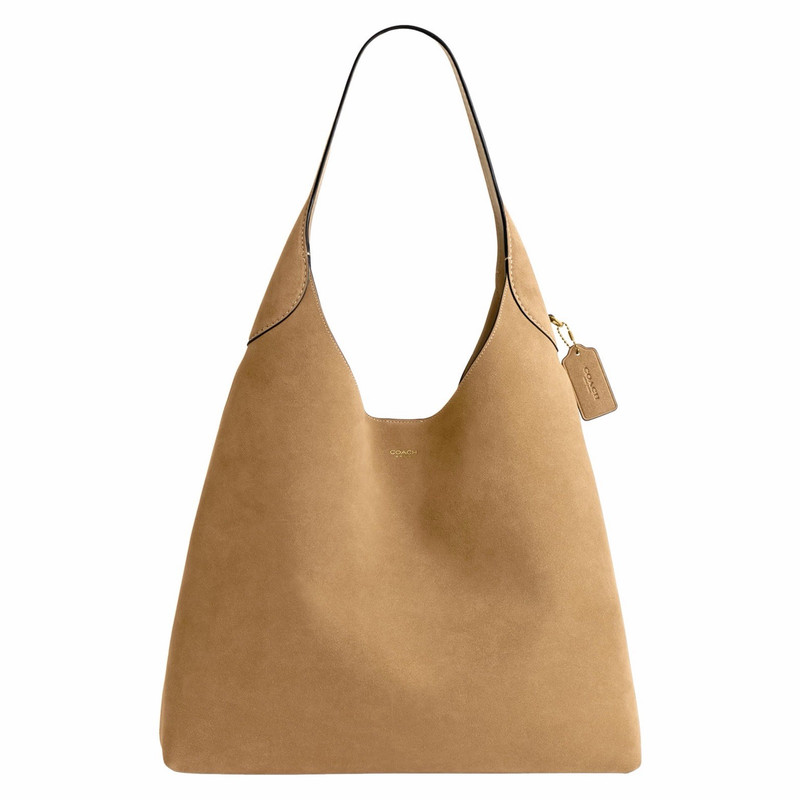 COACH Women’s Suede Brooklyn Shoulder Bag 39, B4/Sand
