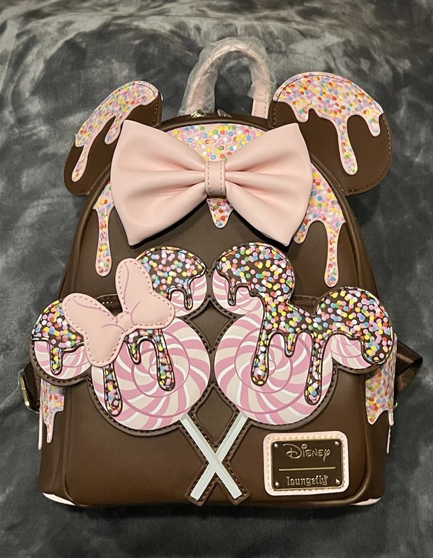 Loungefly Disney Minnie Mouse Chocolate Lollipop Ears Mini Backpack – BoxLunch