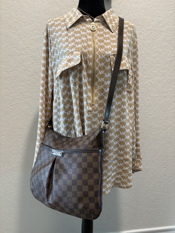 Louis Vuitton Bloomsbury Shoulder Bag Brown Damier