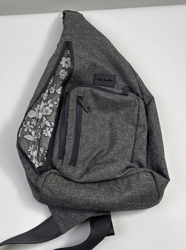 Vera Bradley Women’s Gray Heather ReActive Adjustable Strap Mini Sling Backpack