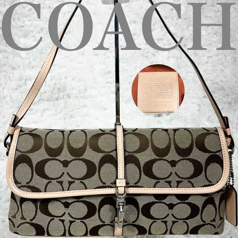 Good condition COACH Handbag Canvas Grip Demi Shoulder