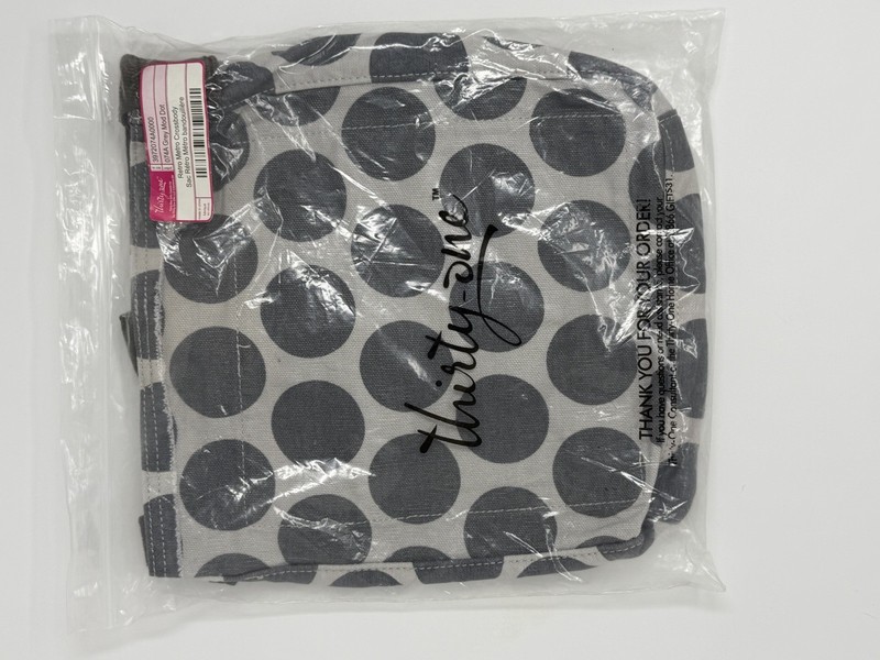 Thirty-One Retro Metro Crossbody Gray with Mod Dot Pattern NWT Hobo Retro