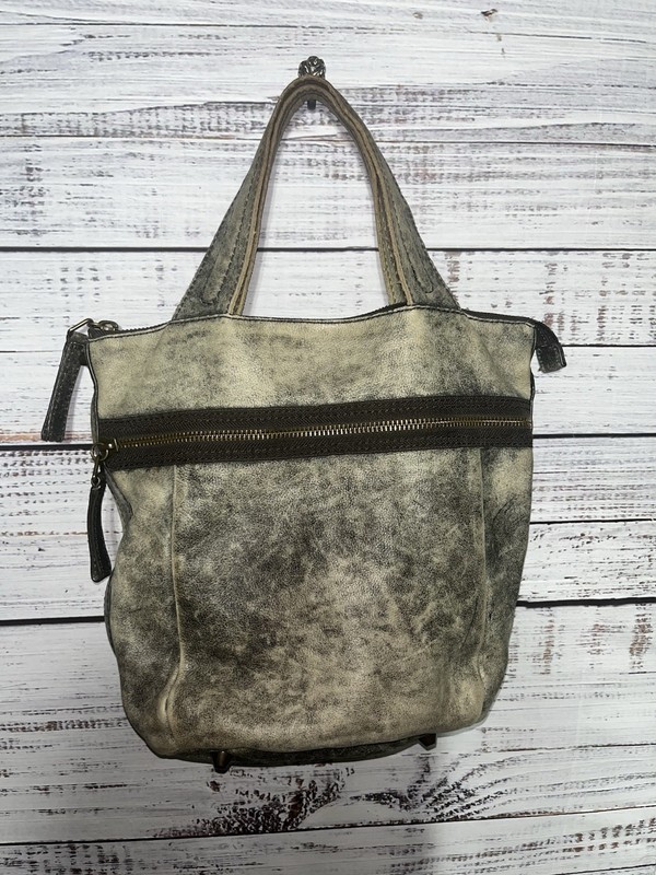 J Crew Corsa Taupe Leather Tote Bag 1.5″ LxH W x 5″ D
