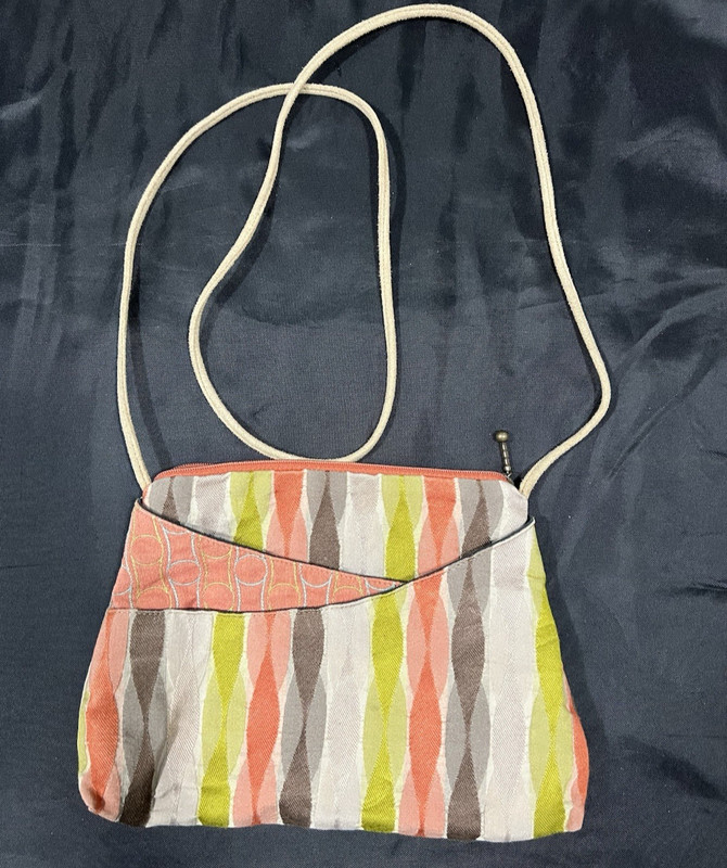 Maruca Handmade Crossbody Bag Zip Tapestry Purse colorful unique style design.