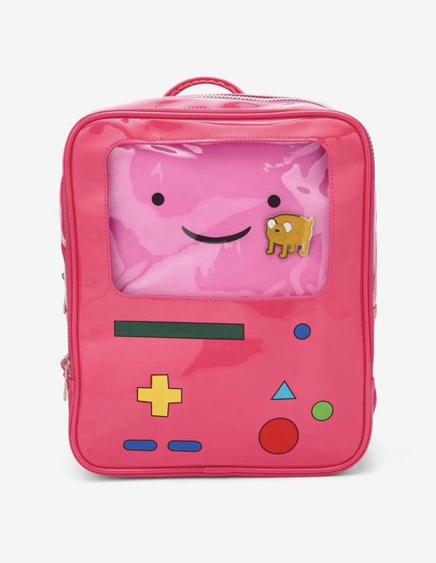Bioworld Adventure Time RARE BMO Pin Collector Pink Backpack Purse With Jake pin