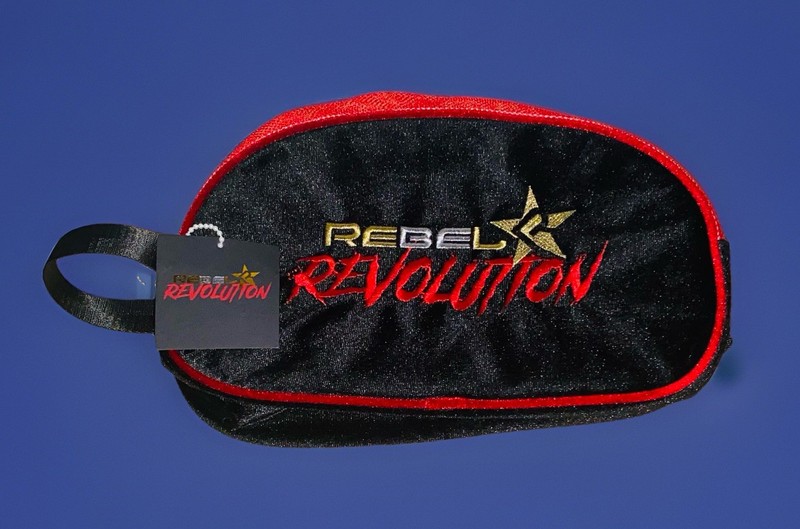 Rebel Revolution Shoe Bag Red Velour & Mesh Zip Closure Black Bag Only NWT NEW