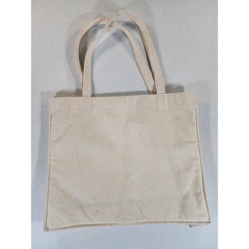 Teacher Canvas Tote Bag Beige Paisley Pocket Shoulder Book Bag Magnetic Snap gallery