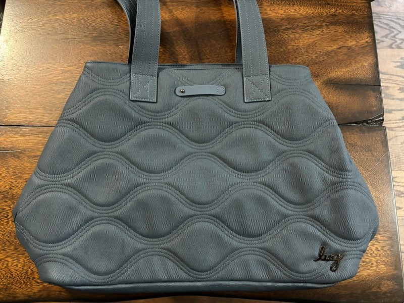 Lug Tempo Matte Luxe VL Tote Bag Purse Blue Moon Ice Pop NWOT gallery
