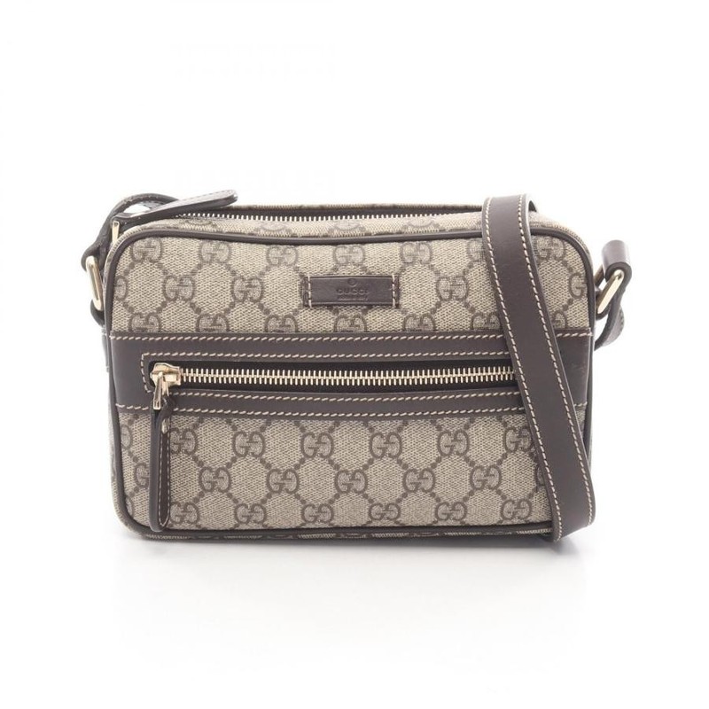 GUCCI Bag: GG Supreme Shoulder Bag 201447 Beige Brown W20H13.5D5cm;