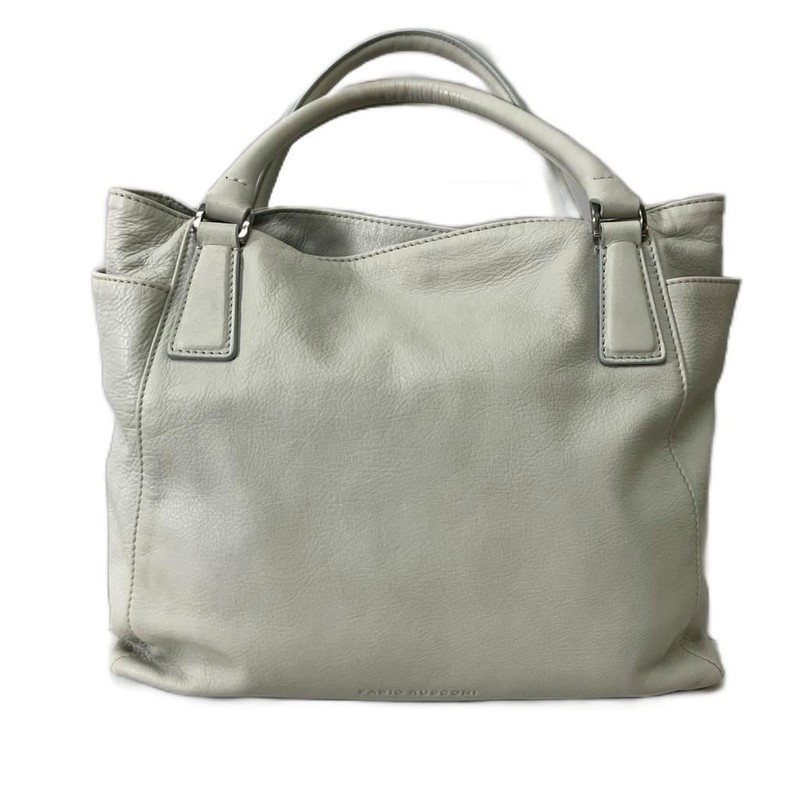 Fabio Rusconi Mint Leather 2-Way Handbag Shoulder Bag AB Condition 14x11x5in