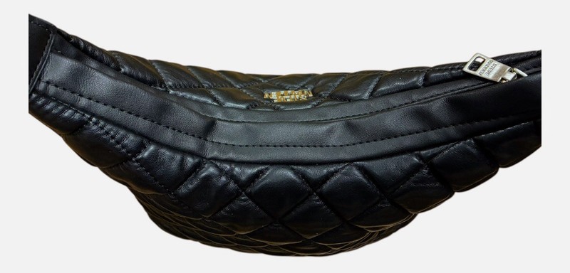 Women’s Black Quilted Steve Madden Brich Crossbody Bag/ Missing Silver Chain gallery