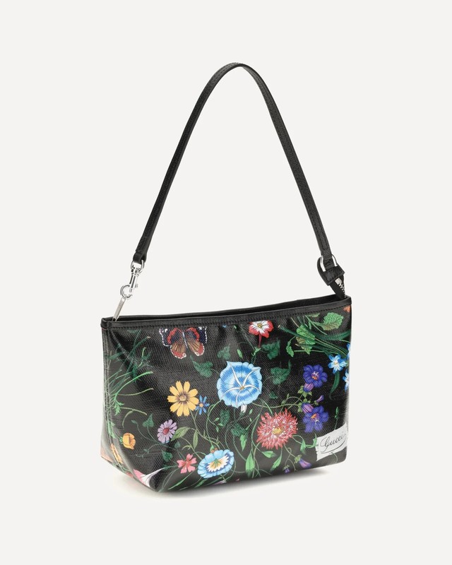 Gucci Flora Multicolor Cotton Handbag Clutch Bag