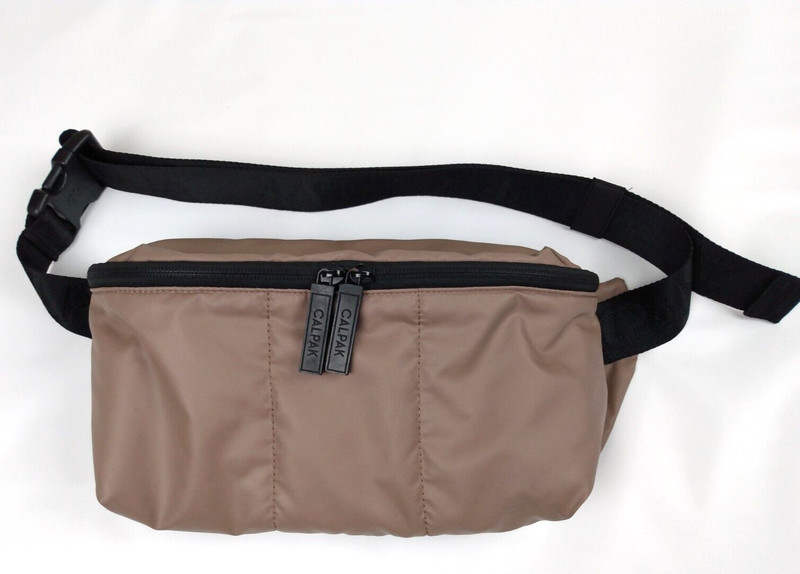 CALPAK Luka Padded Belt Bag Crossbody bag Tan Zip Inner Pocket Adjustable Strap